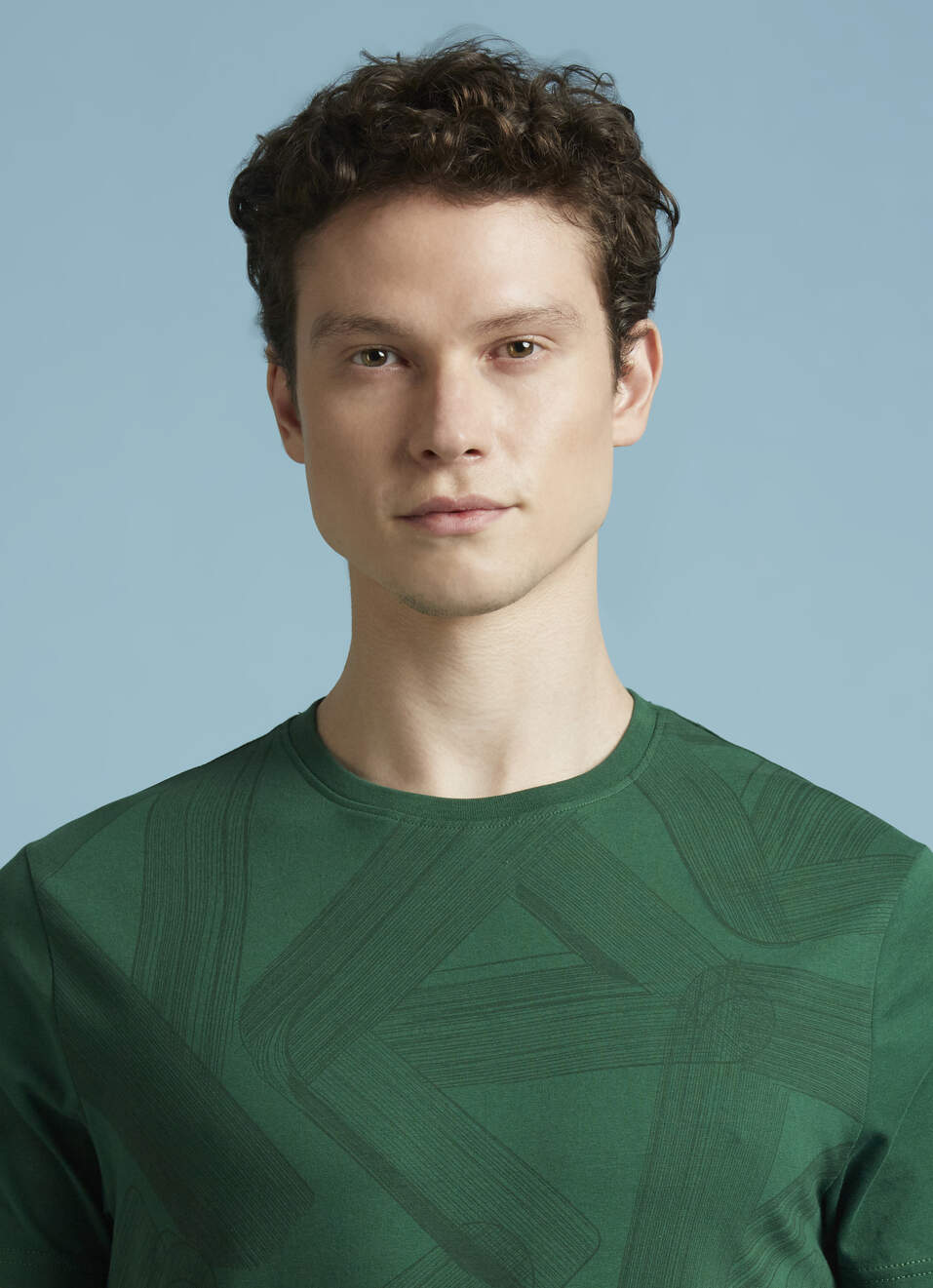 Green Typographic Print Short Sleeves T-shirt, , large image number 4