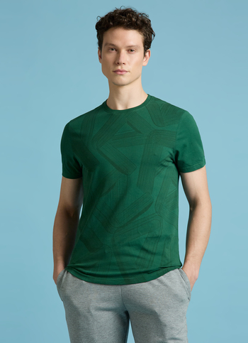 Green Typographic Print Short Sleeves T-shirt