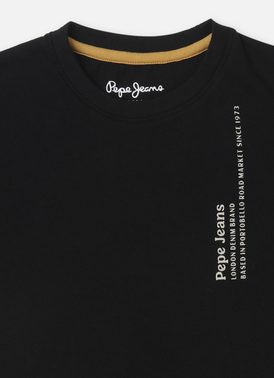 Boys Black Back Print Short Sleeve T-shirt, , large image number 2