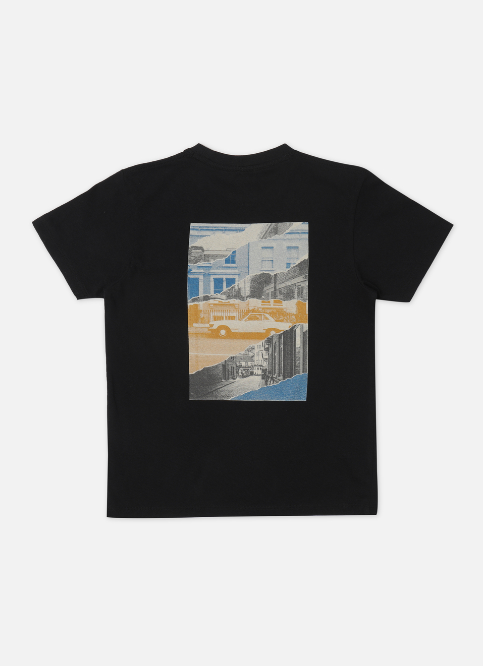 Boys Black Back Print Short Sleeve T-shirt, , large image number 0