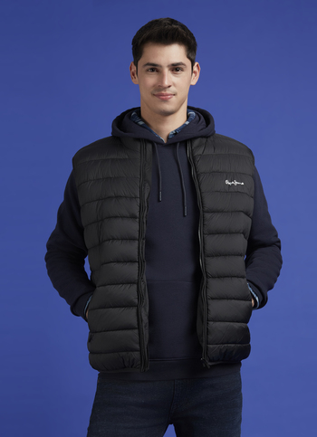 Black Sleeveless Lightweight Jacket
