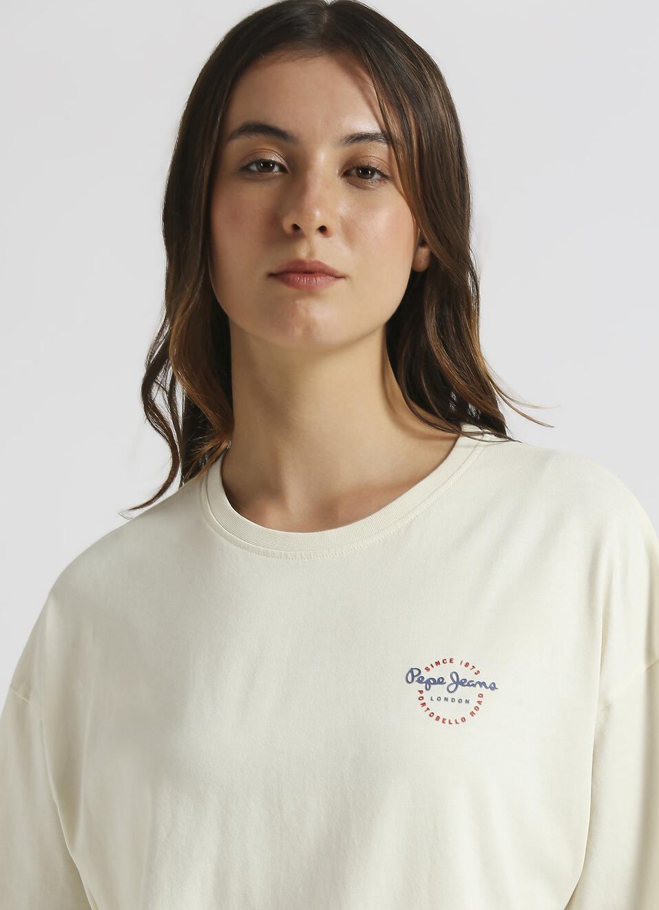 White Back Print Short Sleeve Oversized T-shirt, , large image number 4