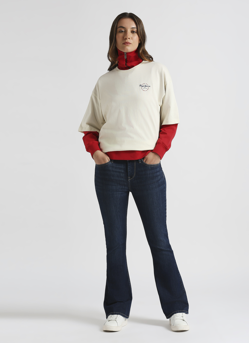 White Back Print Short Sleeve Oversized T-shirt, , large image number 5