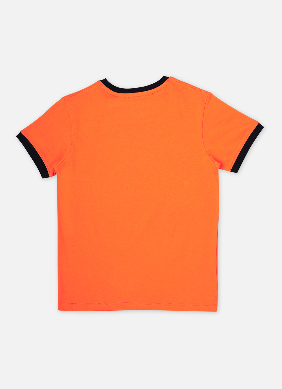 Boys Orange Printed Short Sleeve T-shirt, , large image number 1