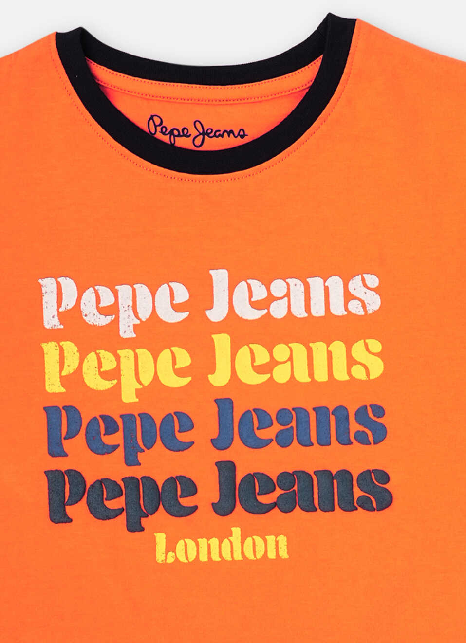 Boys Orange Printed Short Sleeve T-shirt, , large image number 2