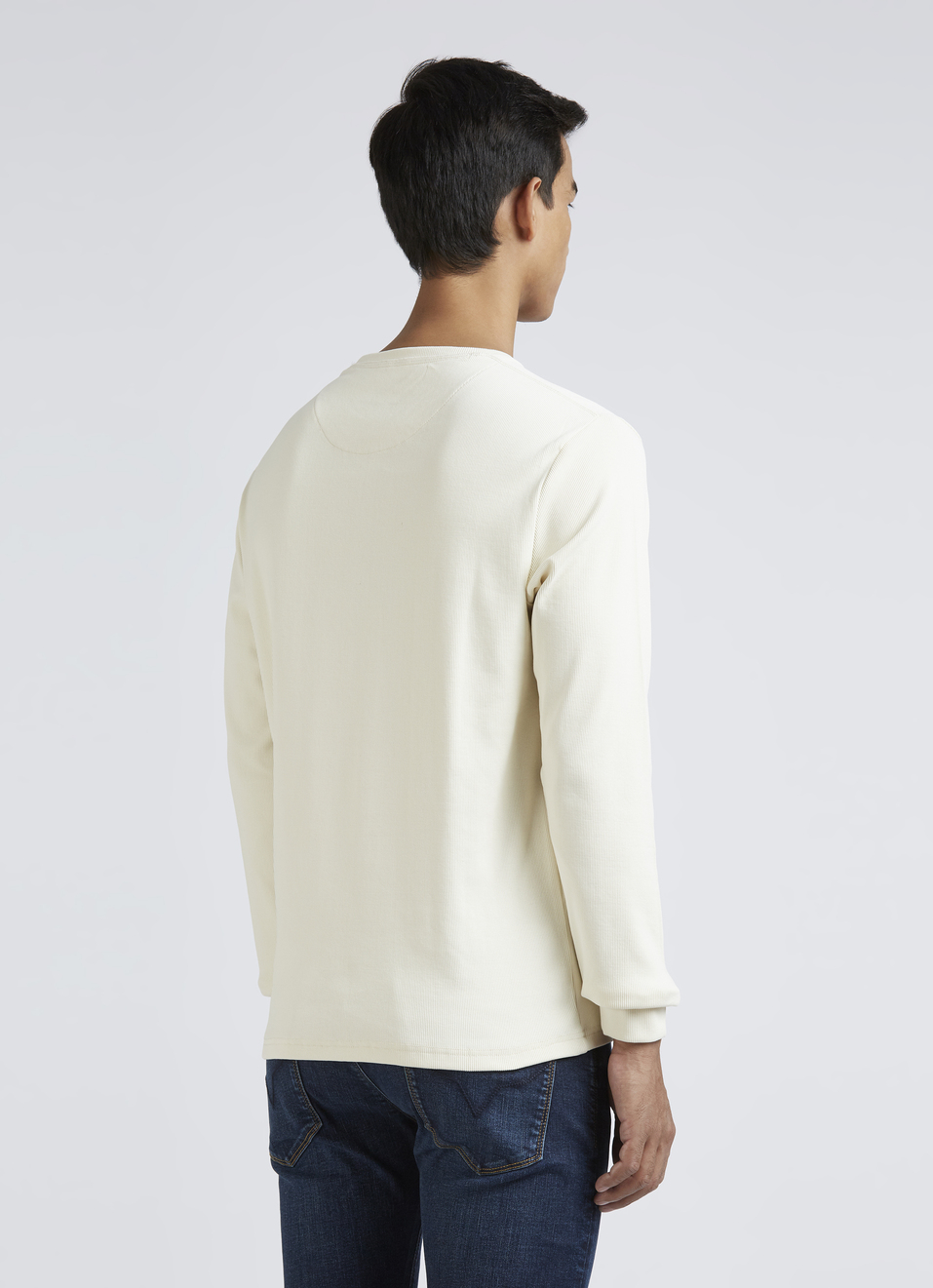 White Solid Full Sleeves T-shirt, , large image number 2