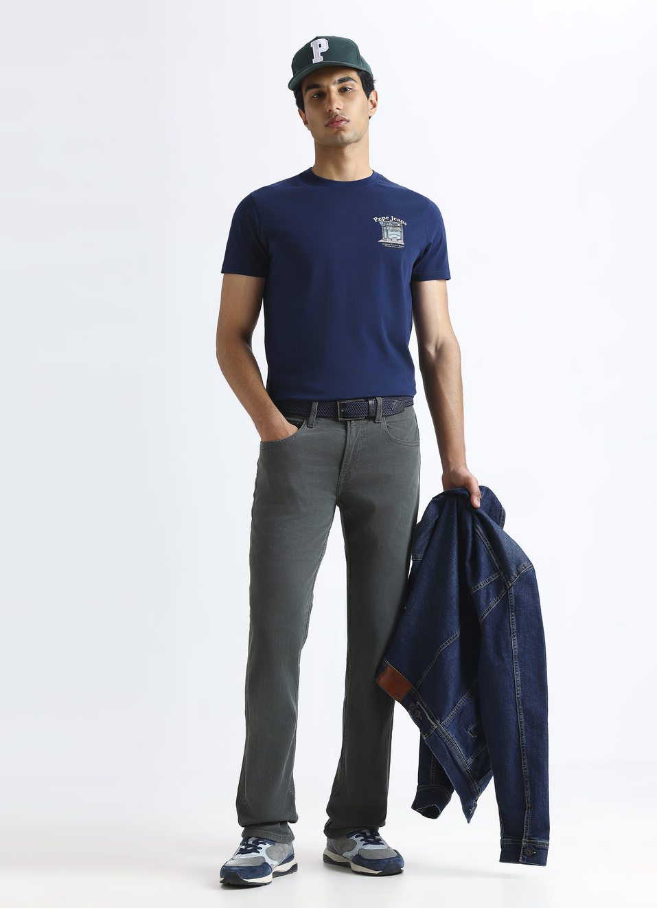 Navy Graphic Print Short Sleeve T-shirt, , large image number 5