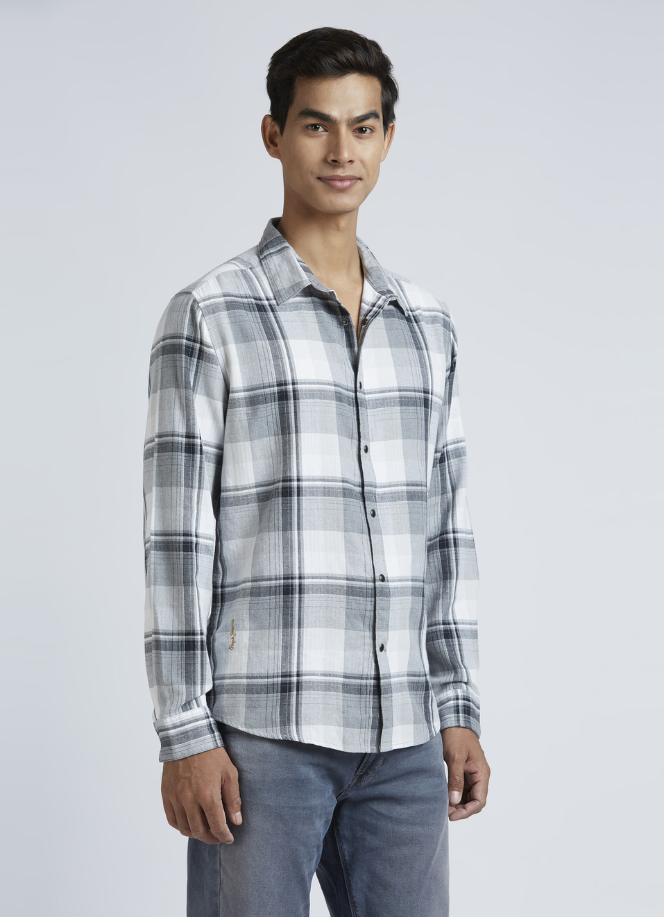 Grey Checks Full Sleeve Shirt, , large image number 3