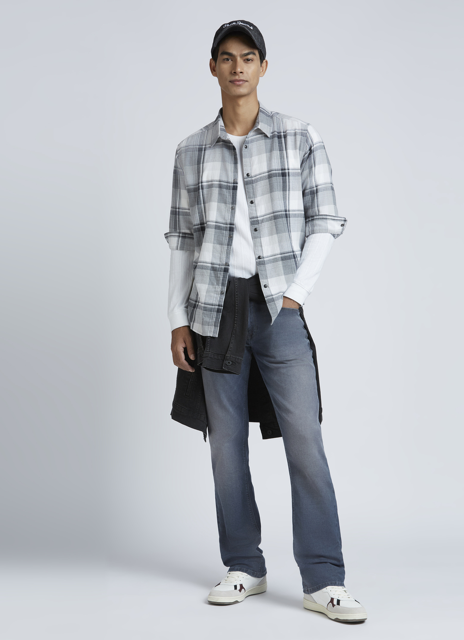 Grey Checks Full Sleeve Shirt, , large image number 5