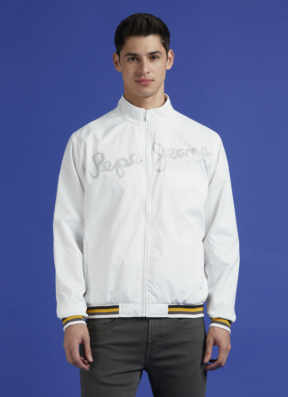 White Lightweight Full Sleeve Jacket, , large image number 1