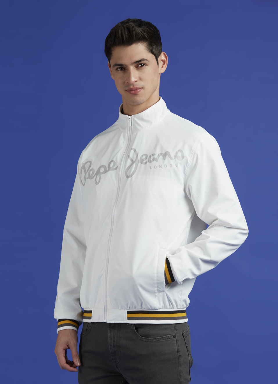 White Lightweight Full Sleeve Jacket, , large image number 3