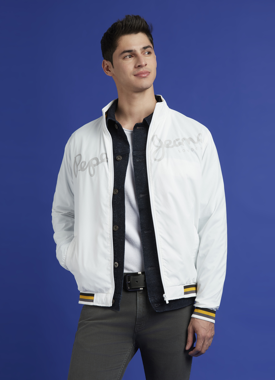 White Lightweight Full Sleeve Jacket, , large image number 0