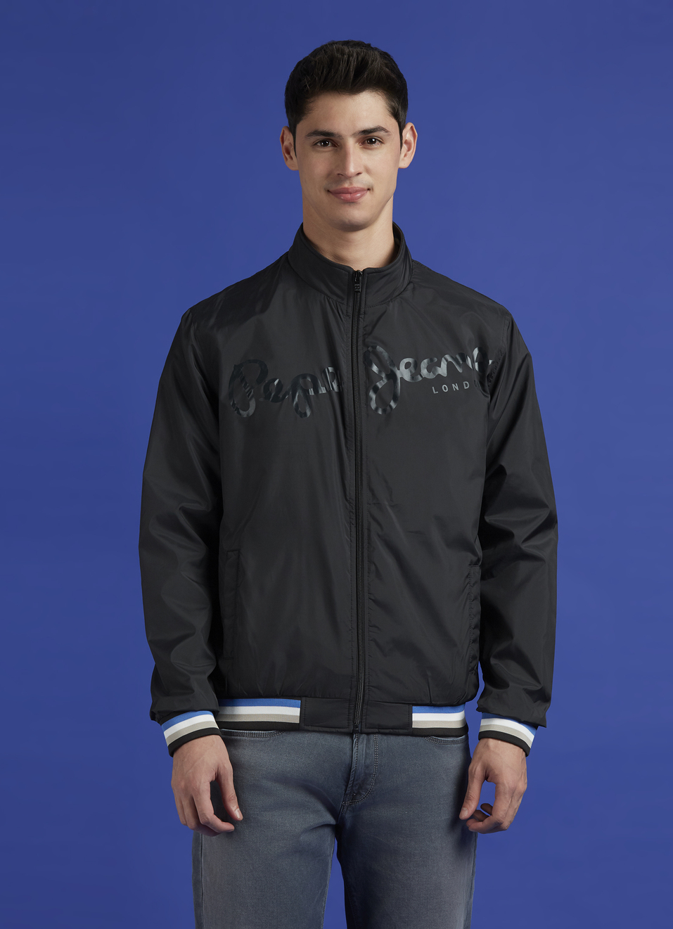 Black Lightweight Full Sleeve Jacket, , large image number 1