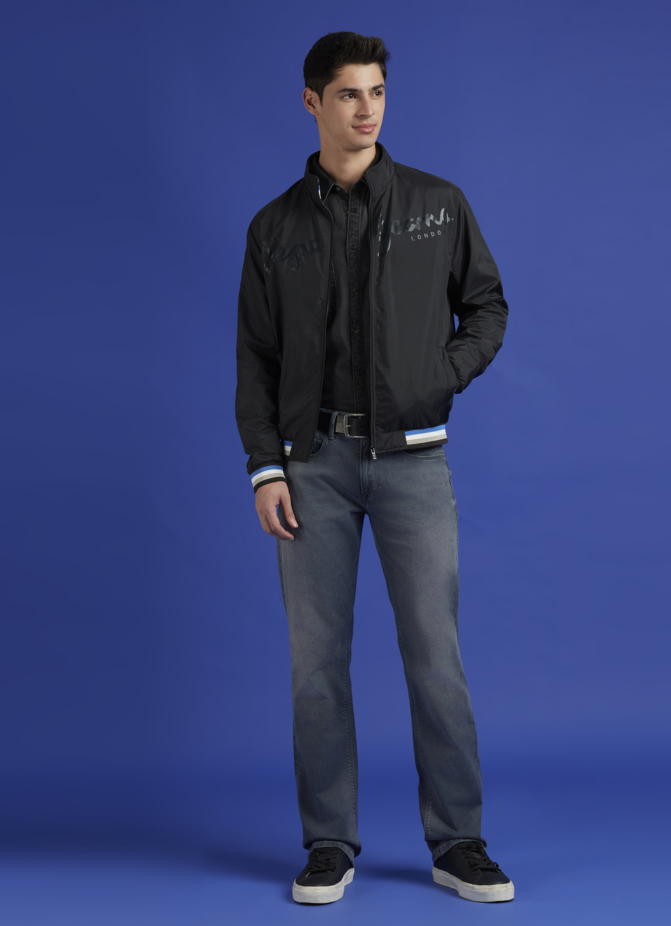 Black Lightweight Full Sleeve Jacket, , large image number 5