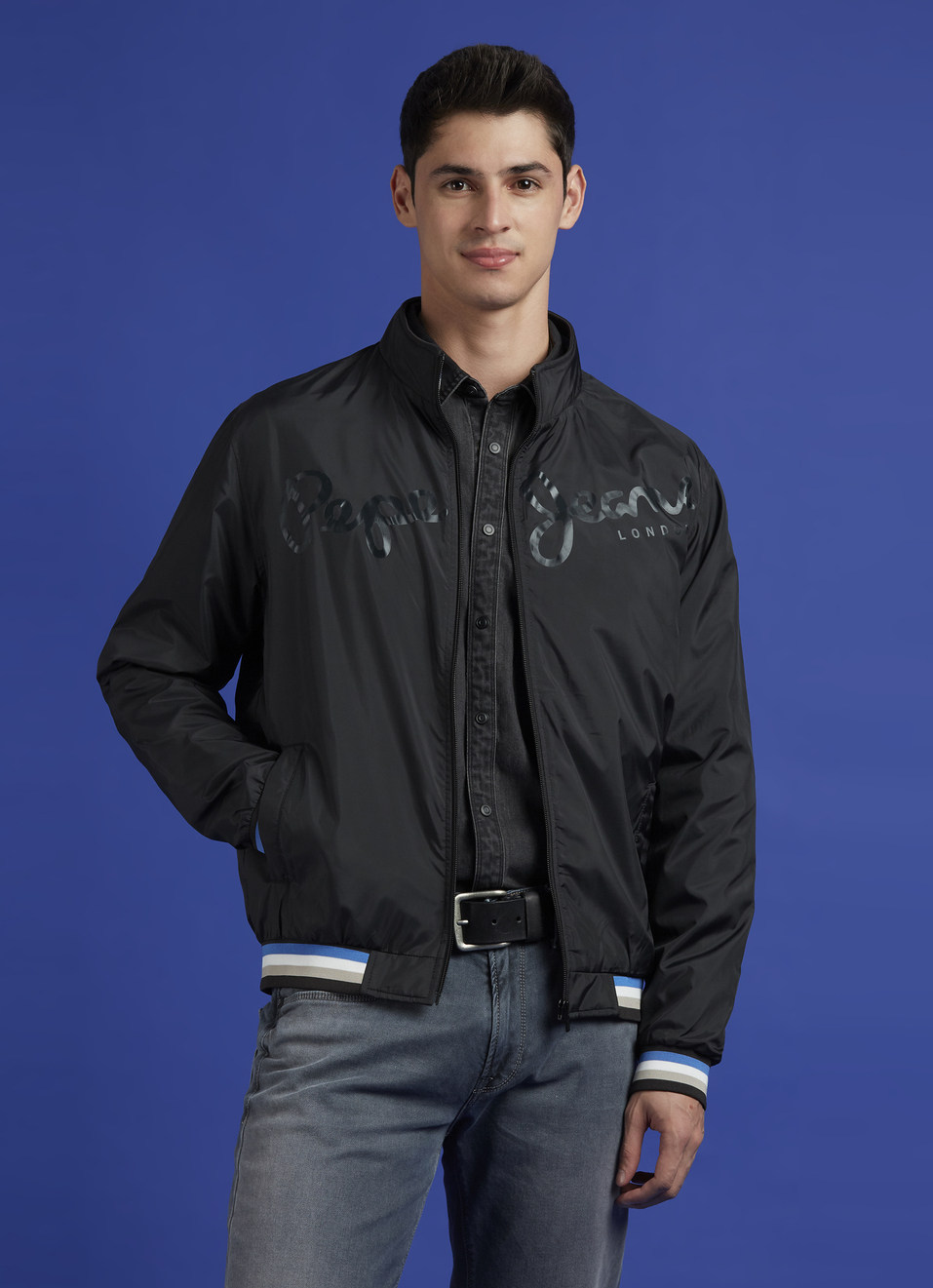 Black Lightweight Full Sleeve Jacket, , large image number 0