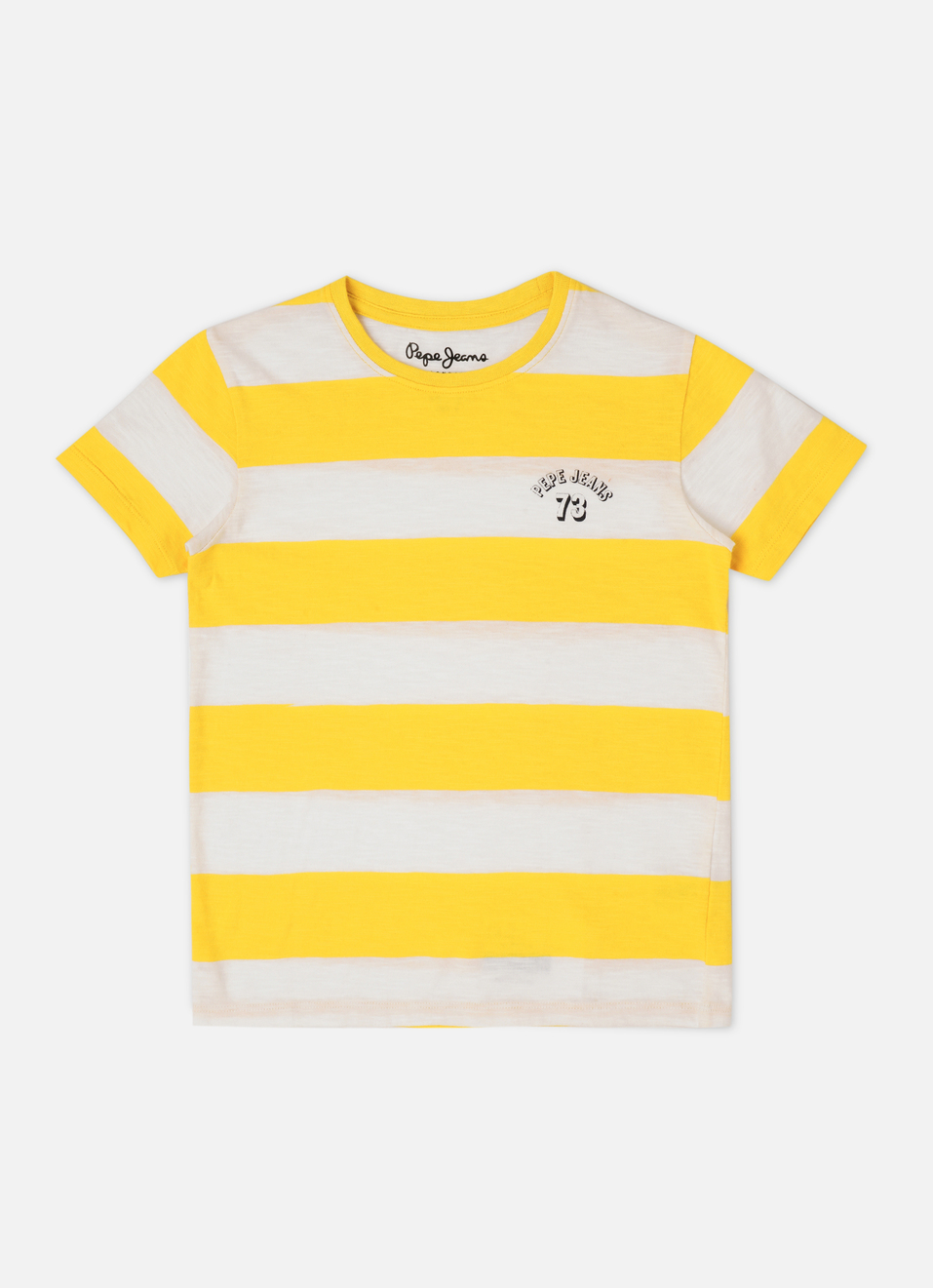 Boys Yellow Stripes Short Sleeve T-shirt, , large image number 0