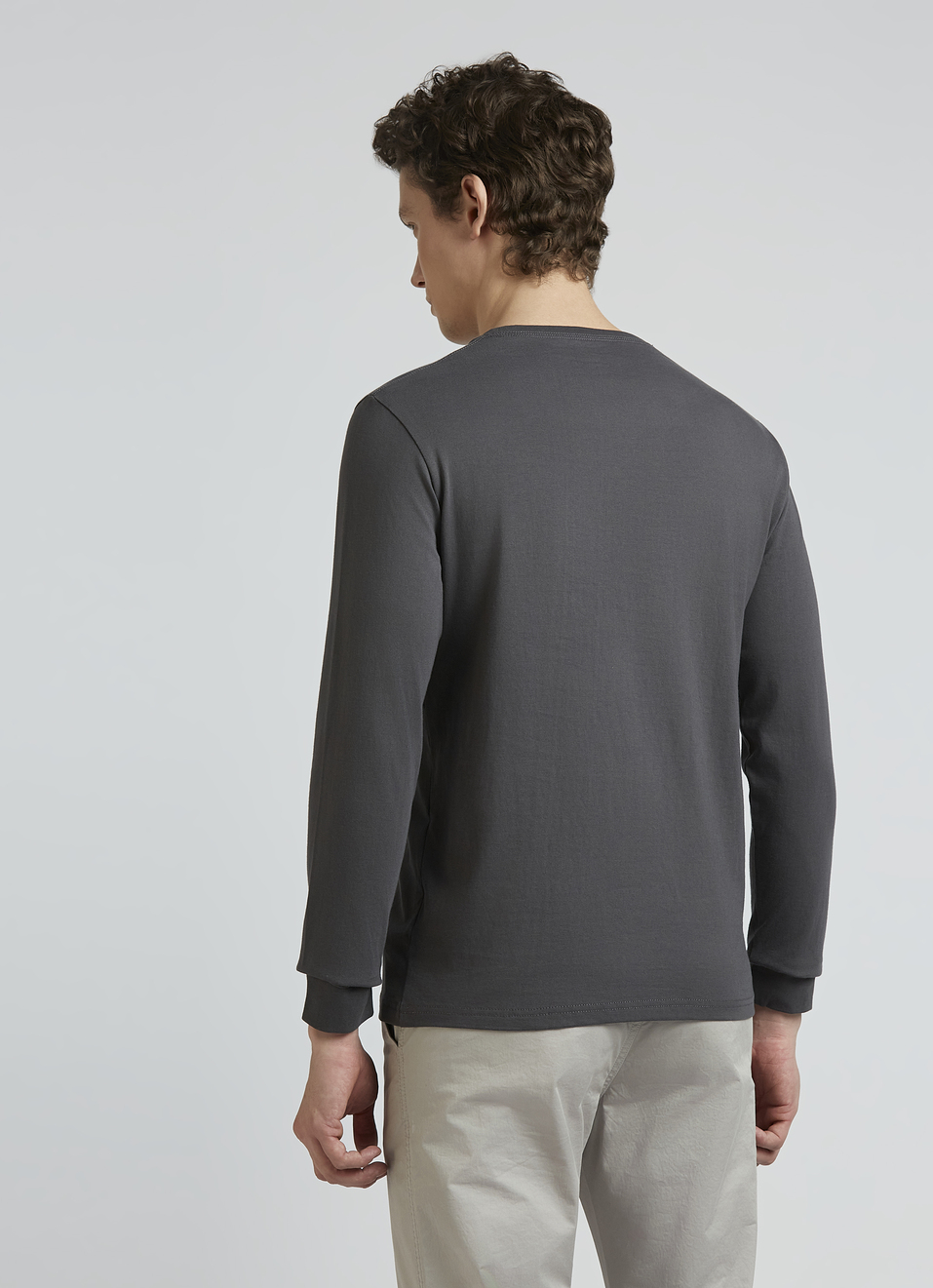 Grey Graphic Print Full Sleeve T-shirt, , large image number 2