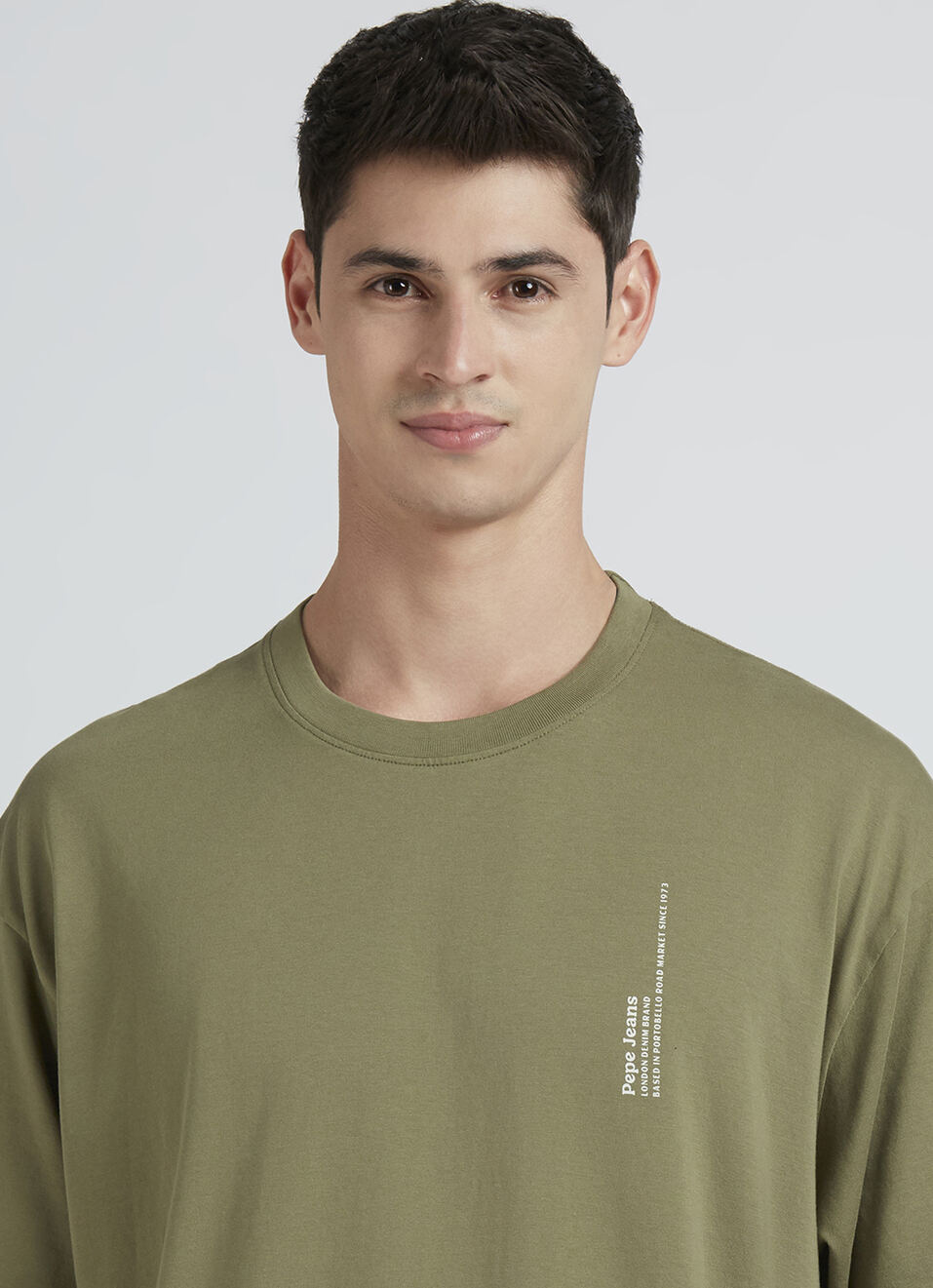 Green Back Print Short-sleeve Oversized T-shirt, , large image number 4