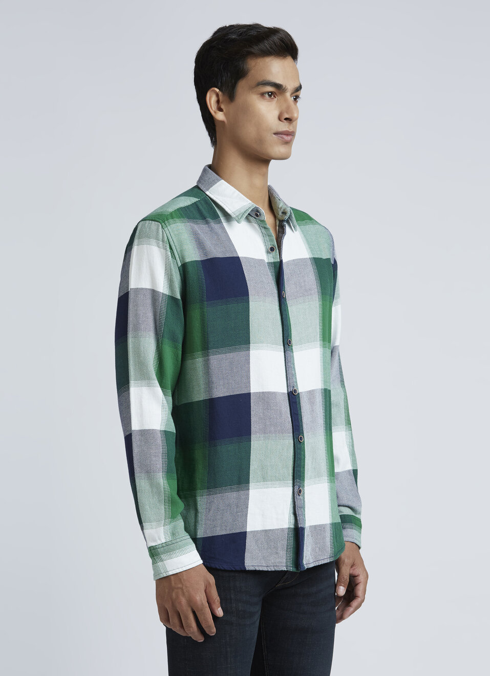 Green Checks Full Sleeve Shirt, , large image number 3