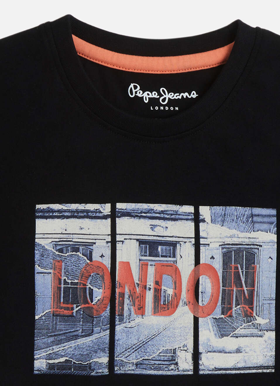 Boys Black Graphic Print Short Sleeve T-shirt, , large image number 2