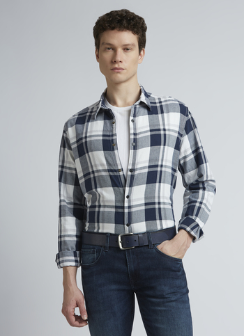 Navy Checks Full Sleeve Shirt