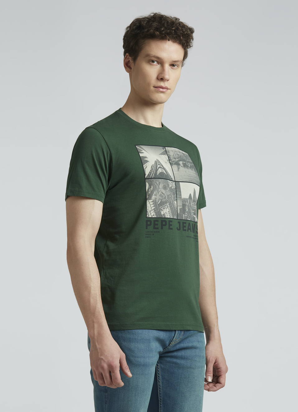 Green Photographic Print Short Sleeve T-shirt, , large image number 3