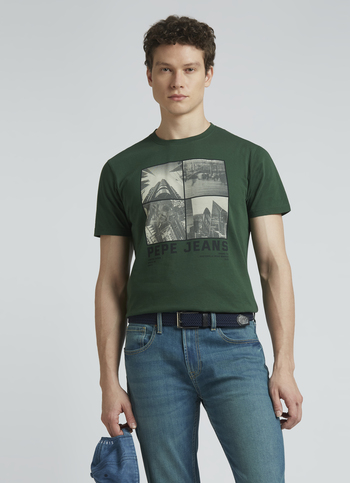 Green Photographic Print Short Sleeve T-shirt