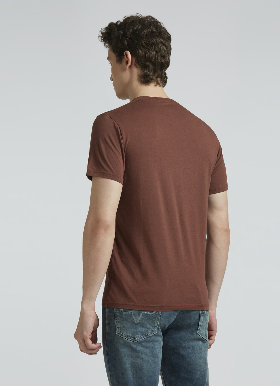 Brown Photographic Print Short Sleeve T-shirt, , large image number 2