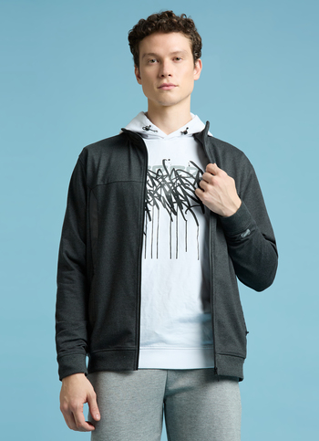 Grey Full Sleeves Stretch Sweatshirt