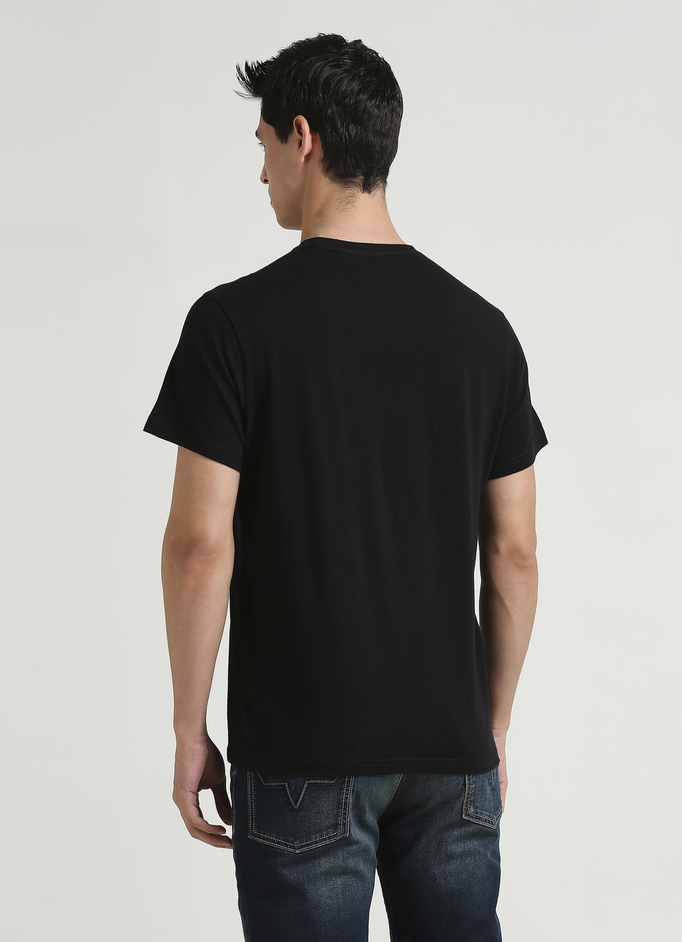 Black Graphic Print Short Sleeve T-shirt, , large image number 2