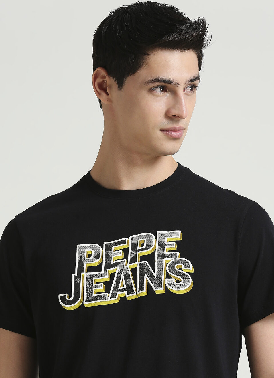 Black Graphic Print Short Sleeve T-shirt, , large image number 4