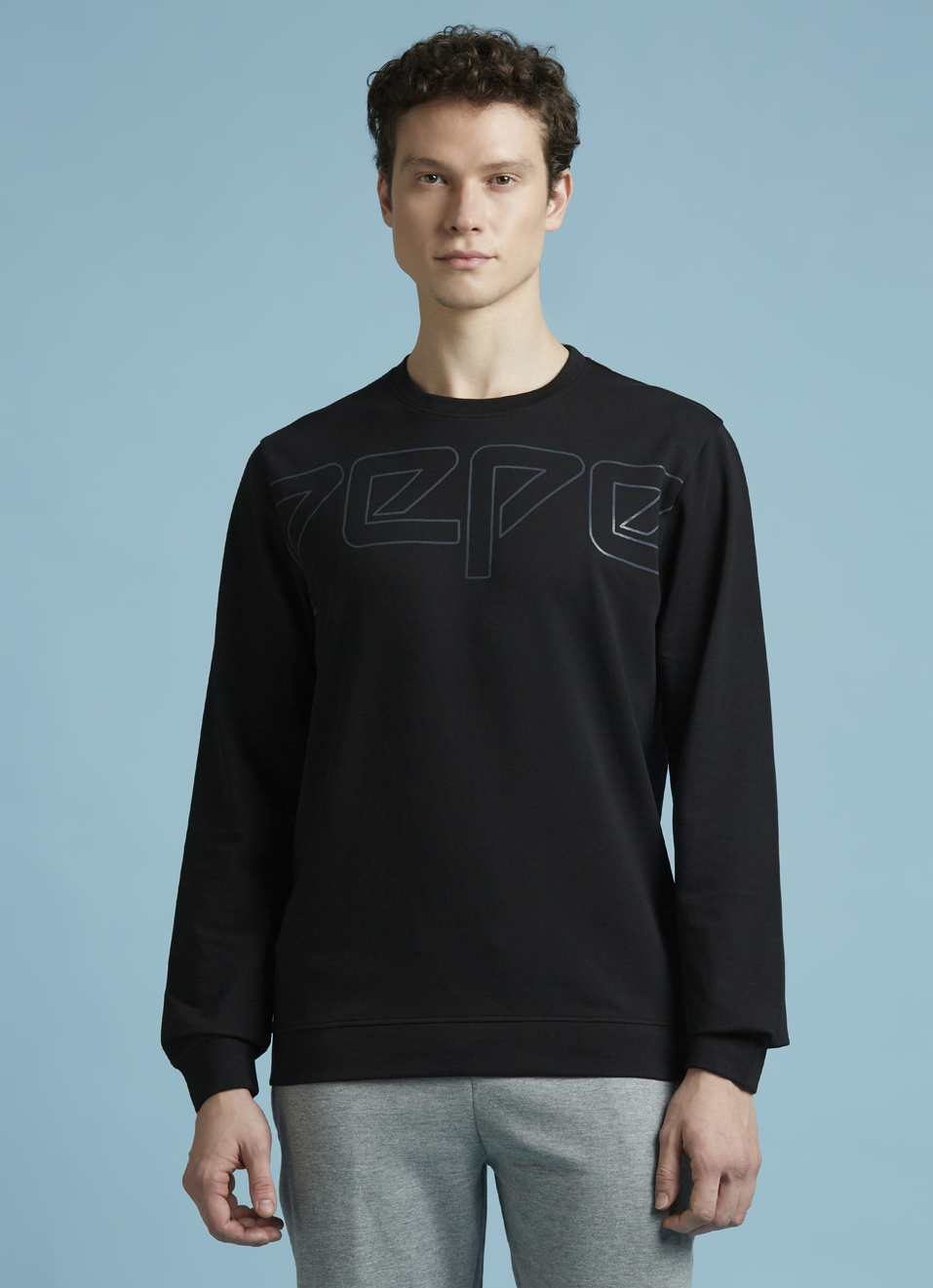 Black Full Sleeve Stretch Sweatshirt, , large image number 1