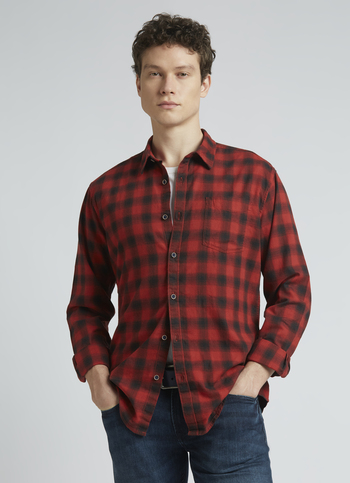 Rust Checks Cotton Tencel Full Sleeve Shirt