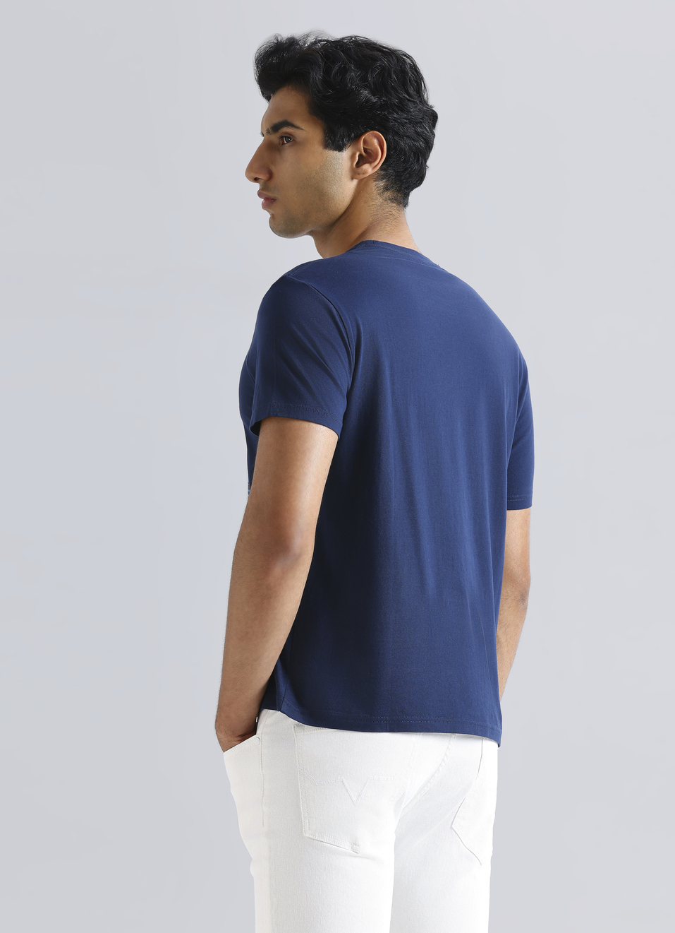 Navy Graphic Print Short Sleeve T-shirt, , large image number 2