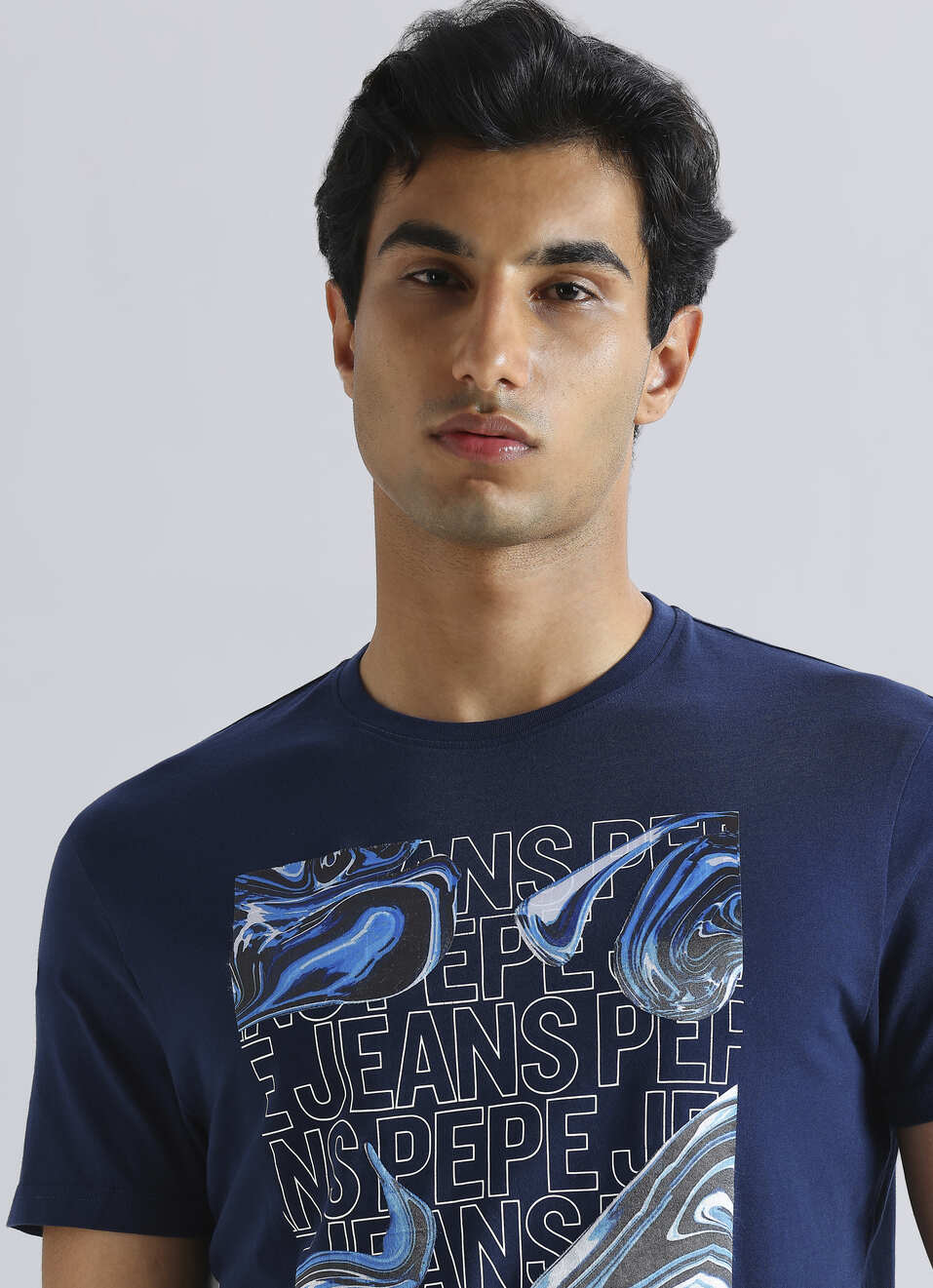 Navy Graphic Print Short Sleeve T-shirt, , large image number 4