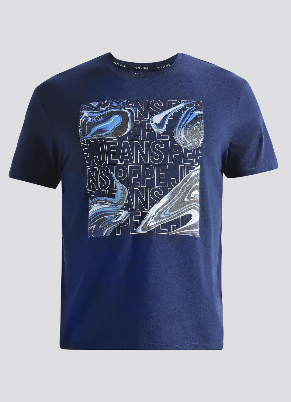 Navy Graphic Print Short Sleeve T-shirt, , large image number 6