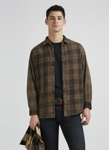 Brown Check Full Sleeve Shirt