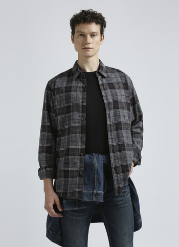 Grey Checks Full Sleeve Shirt