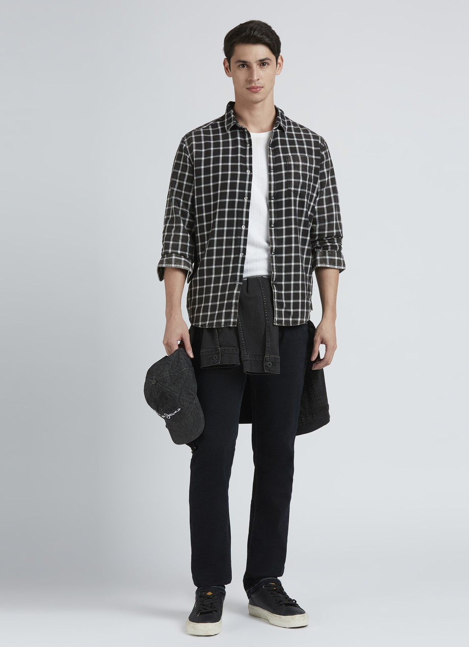 Black Check Full Sleeve Shirt, , large image number 5