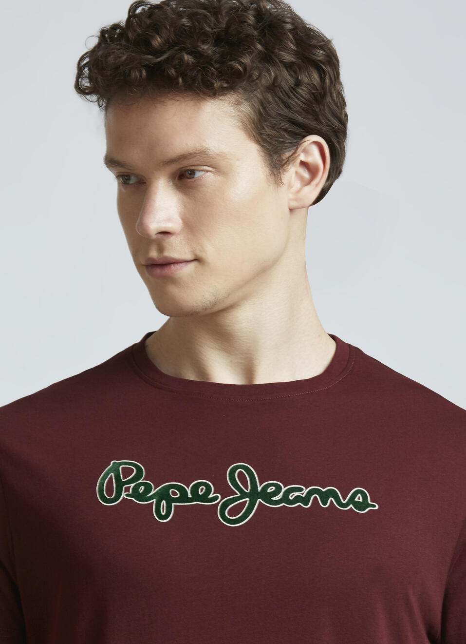 Burgundy Graphic Print Short Sleeve T-shirt, , large image number 4