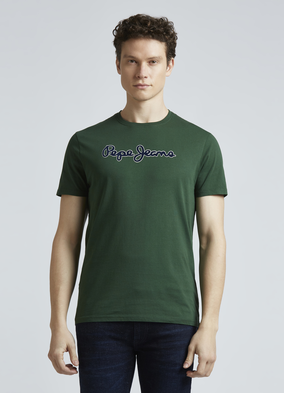 Green Graphic Print Short Sleeve T-shirt, , large image number 1