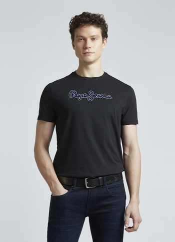 Black Graphic Print Short Sleeve T-shirt