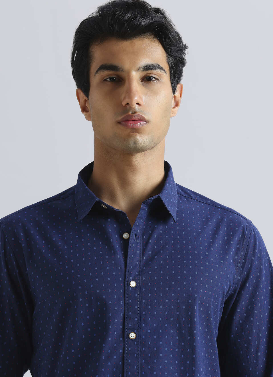 Blue Geometric Print Full Sleeve Shirt, , large image number 4