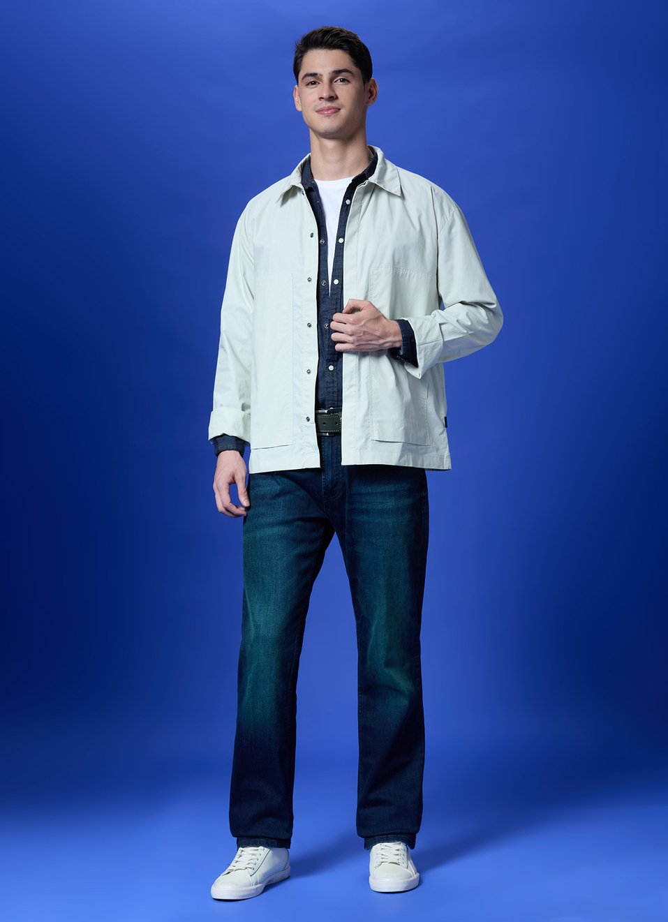 Green Full Sleeve Oversized Shirt, , large image number 5