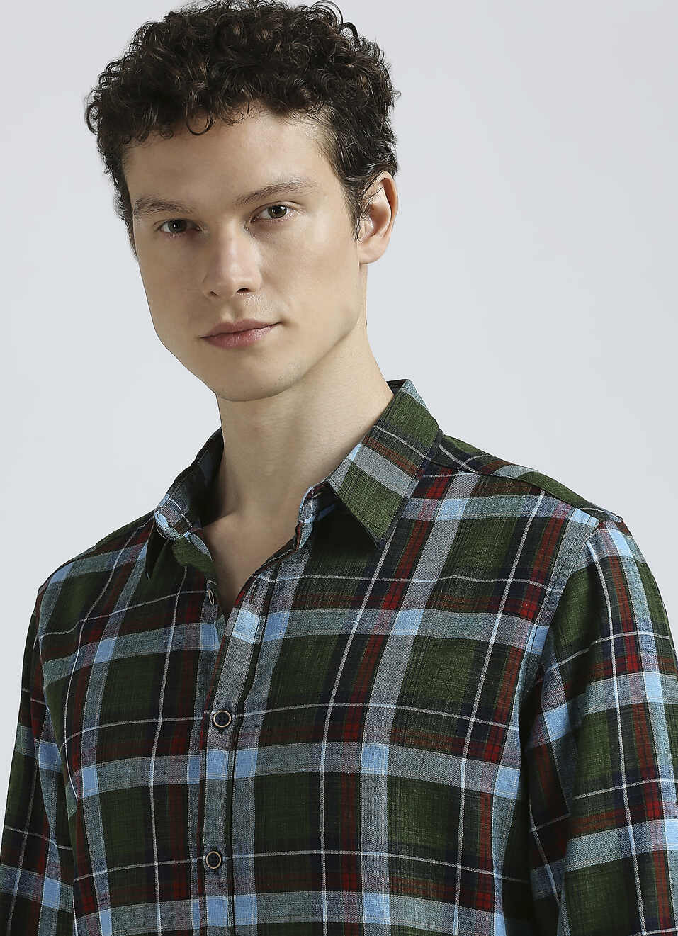 Green Checks Full Sleeve Shirt, , large image number 4