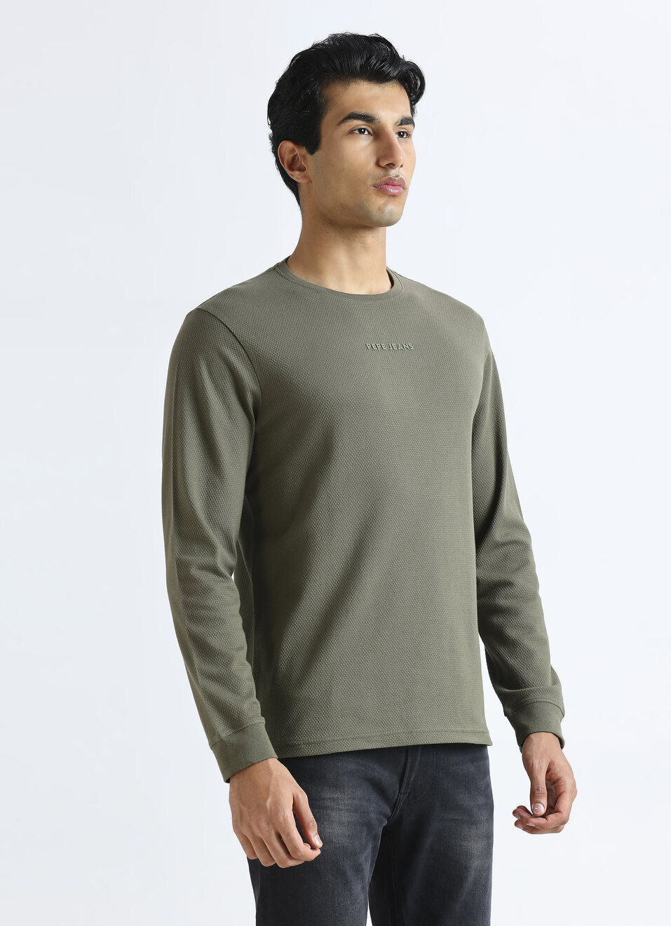 Green Graphic Print Full Sleeve T-shirt, , large image number 3