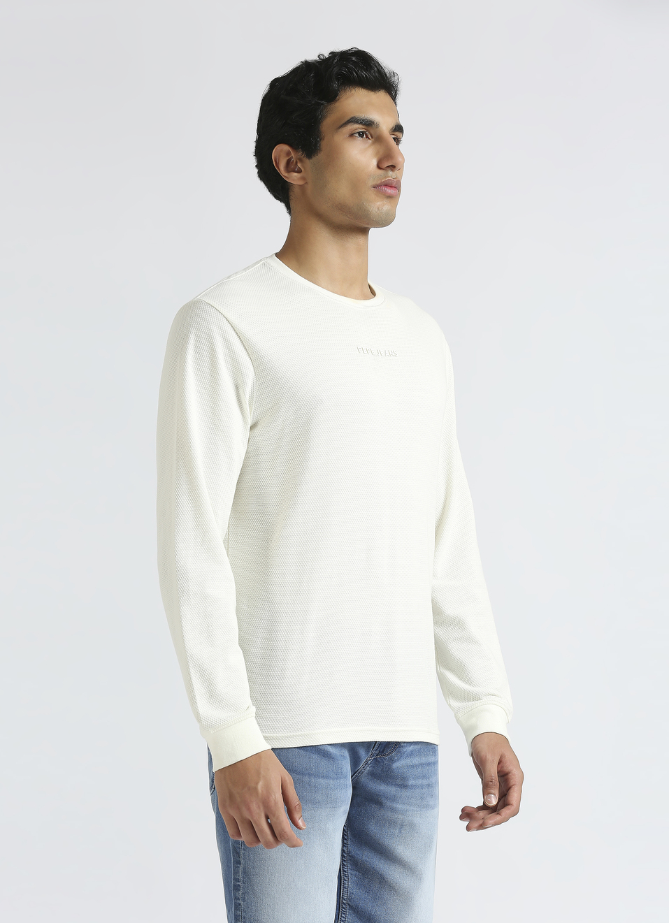 White Graphic Print Full Sleeve T-shirt, , large image number 3