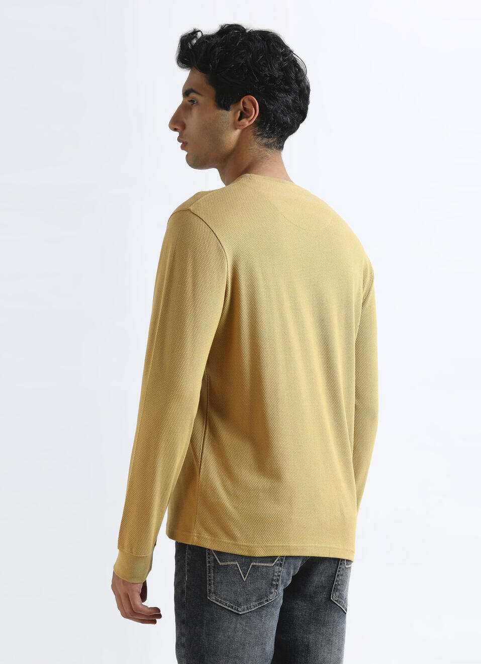 Brown Graphic Print Full Sleeve T-shirt, , large image number 2