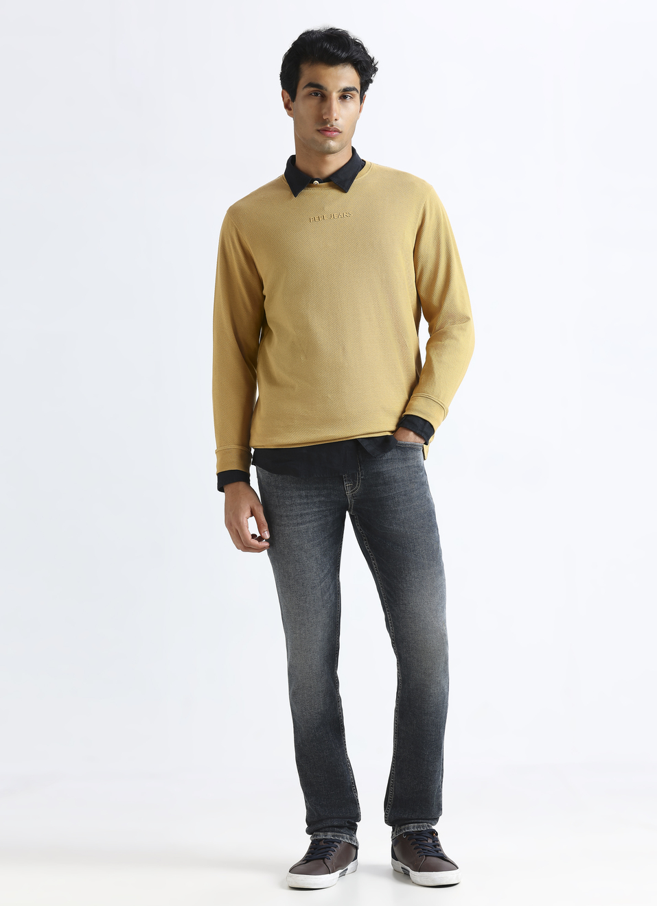 Brown Graphic Print Full Sleeve T-shirt, , large image number 5