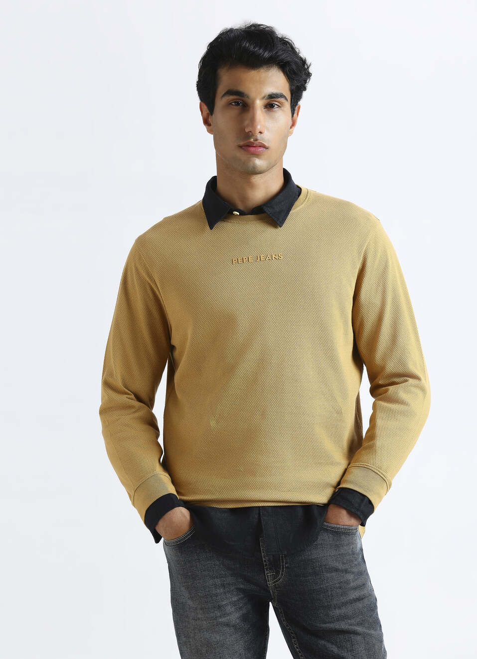 Brown Graphic Print Full Sleeve T-shirt, , large image number 0